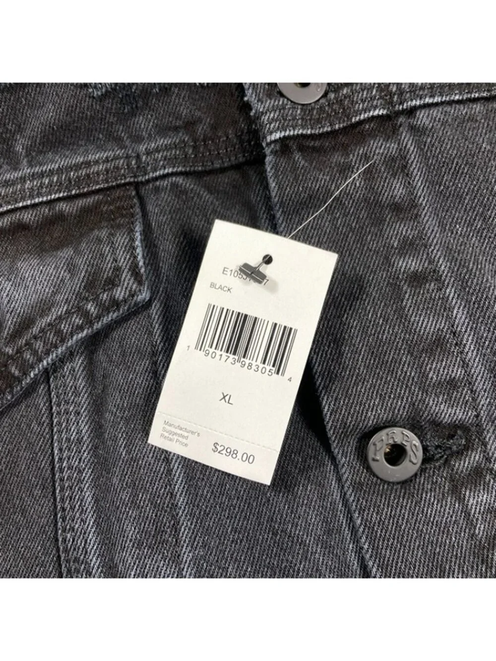 PRPS Denim Jacket Size XL Men Black E105JT307